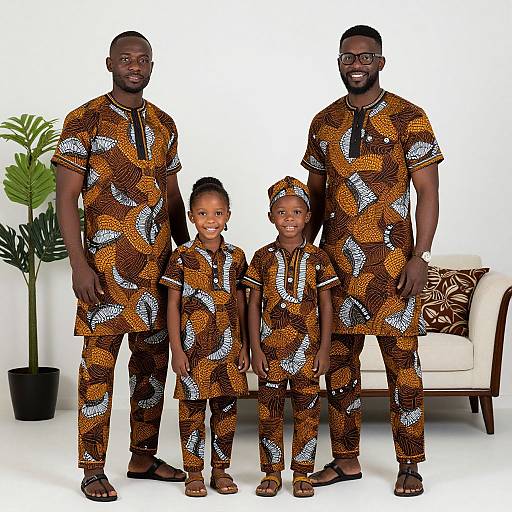 African Family Clothing Set Design