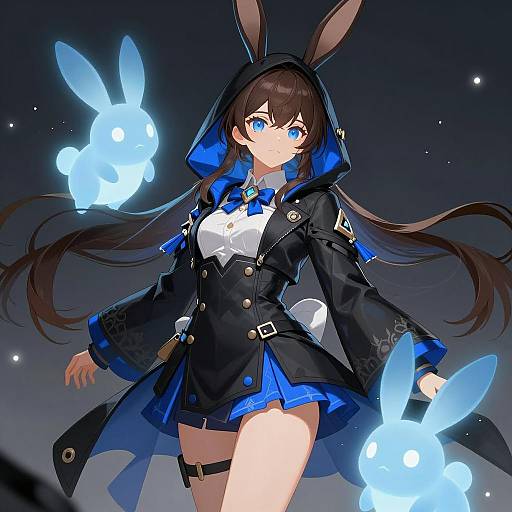 Anime-Style Amiya from Arknights Illustration