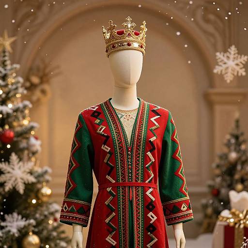 Festive Mannequin with Regal Crown