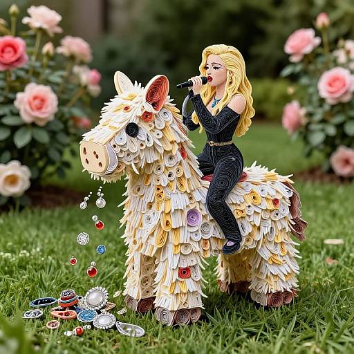 Paper Quilling Madonna Piñata Jewelry