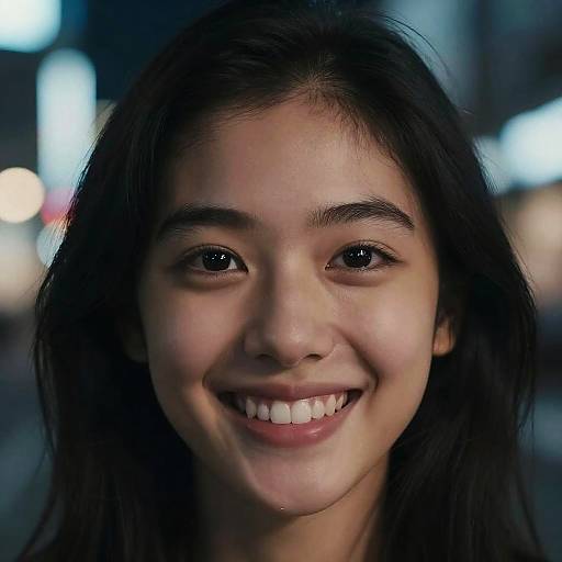 Cinematic Close-Up Portrait of Young Woman