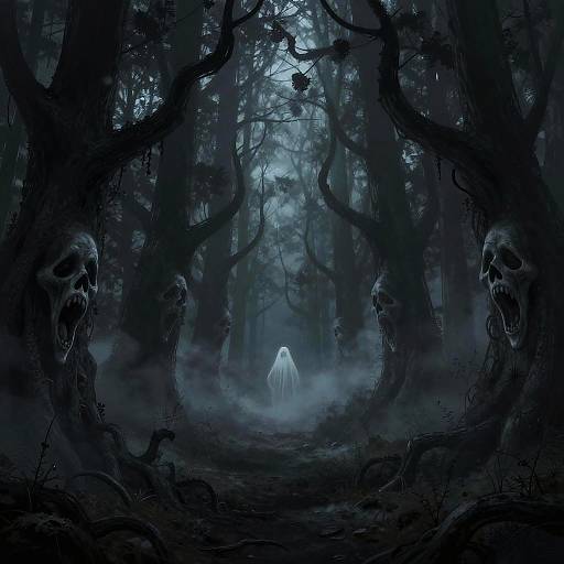 Nightmarish Dark Forest Dreamscape