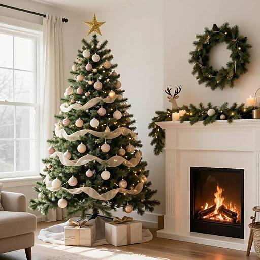 Cozy Christmas Living Room Scene