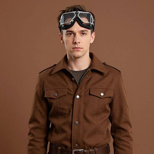 Realistic Solo Frontman in Goggles