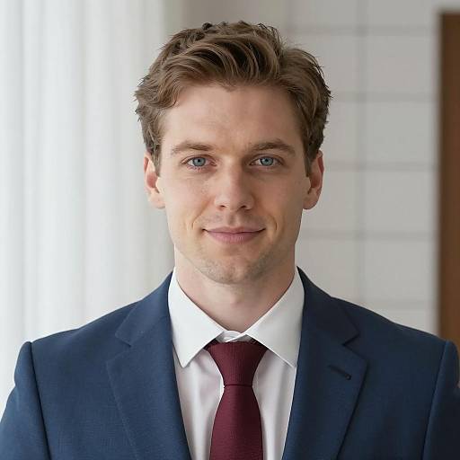 Close-Up Portrait of a Man in a Suit