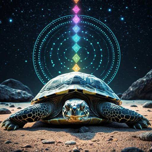 Meditating Turtle with Aligned Chakras