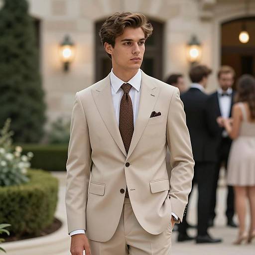 Elegant Young Man in Tailored Suit