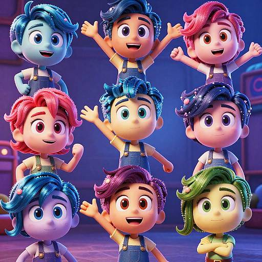 Vibrant Cartoon Characters in Action