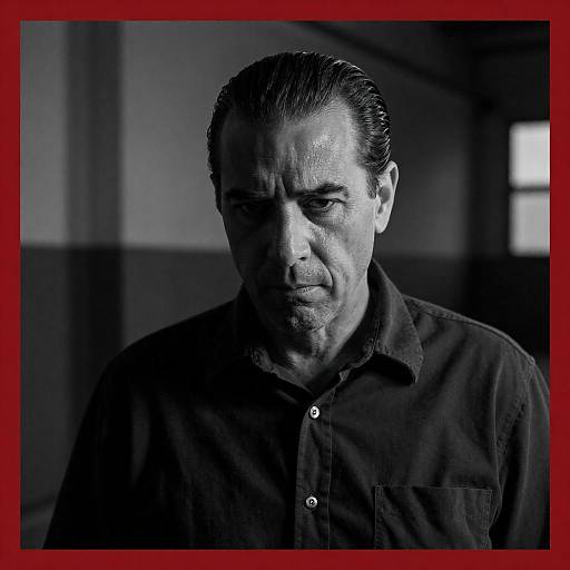 Serious Man in Dim Industrial Setting