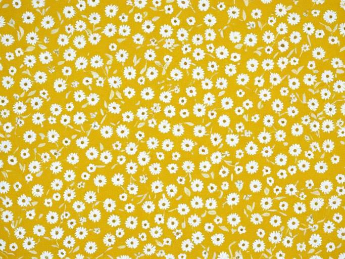 Vibrant Yellow Floral Wallpaper Design