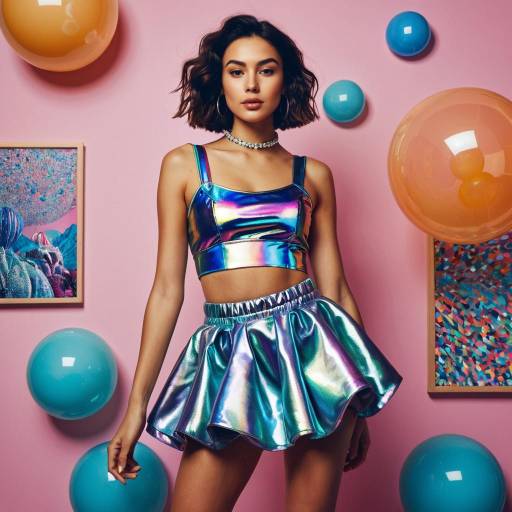 Vibrant Glamour: Iridescent Portrait Art