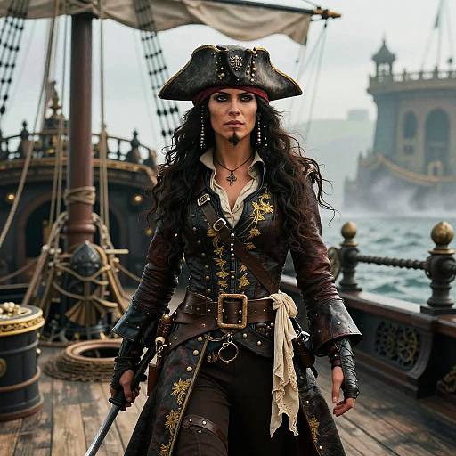 Undaunted Pirate Queen on Cursed Island