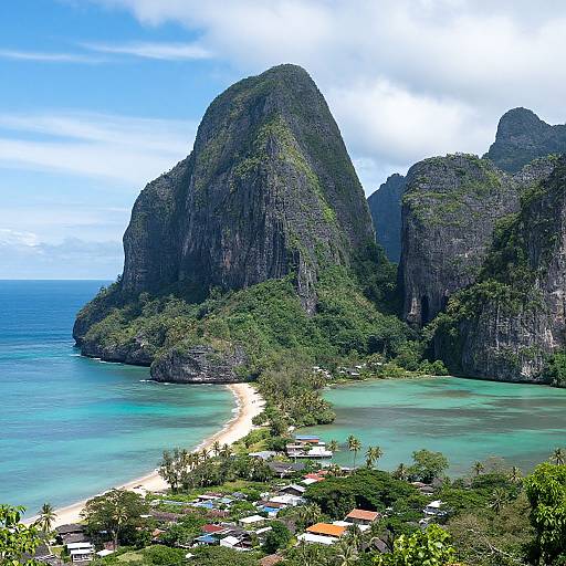 Majestic Tropical Island with Cliffs