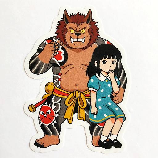 Japanese Style Howl and Sophie Stickers