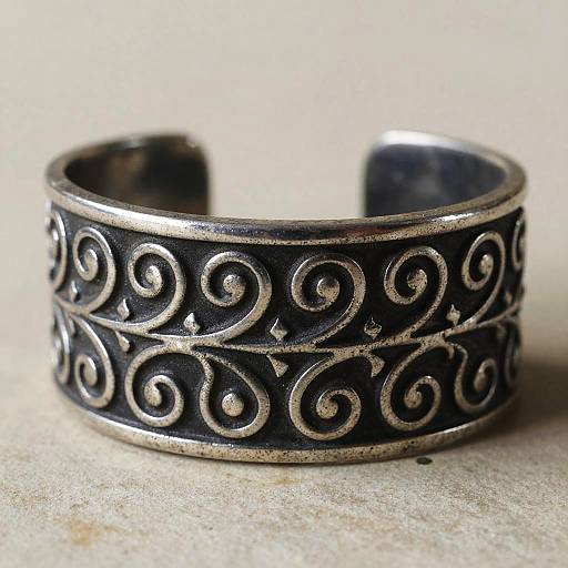 Elegant Vintage Black Metal Bracelet