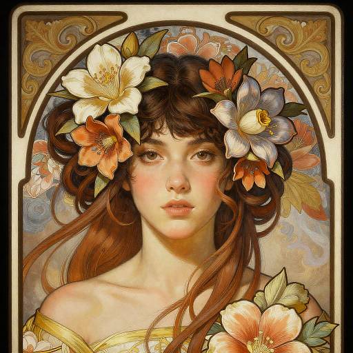 Elegant Nude Muse with Acanthus Scroll