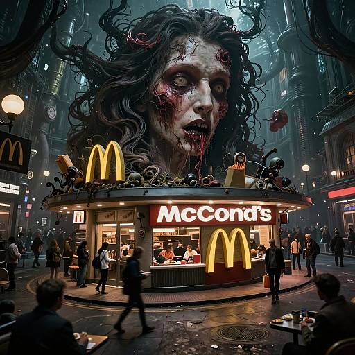 Surreal 15th Century Dystopian McDonald's