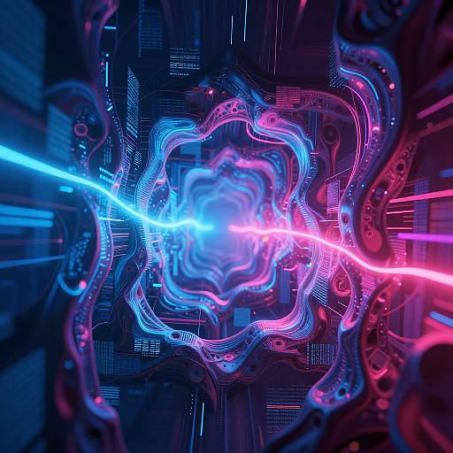 Surreal Abstract Data Flow Tunnel