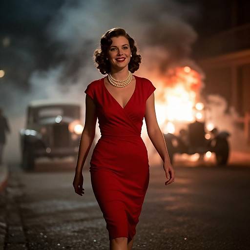 1930s Gangster Noir Girl Scene