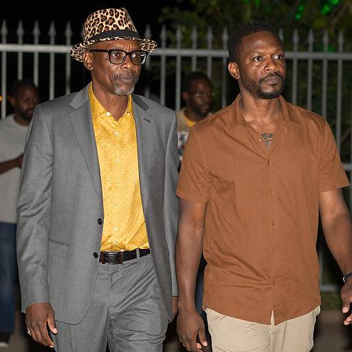 Night Walk of Stylish Men