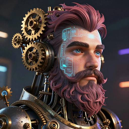 Futuristic Mechanical Beard Generator