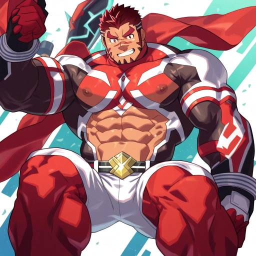 Illustration of Akashi (live a hero), live a hero in the style of Hirose (mokiki)