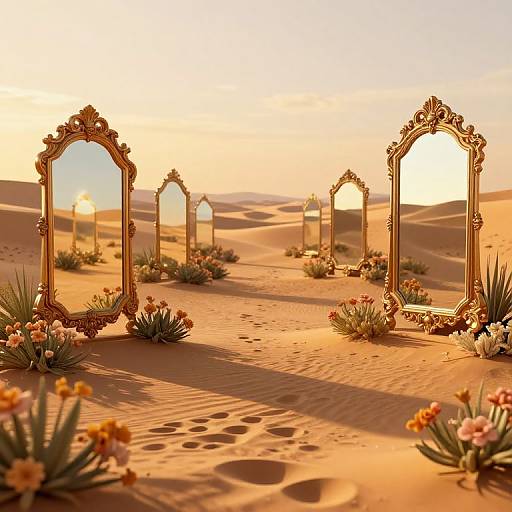 Surreal 3D Desert Dreamscape