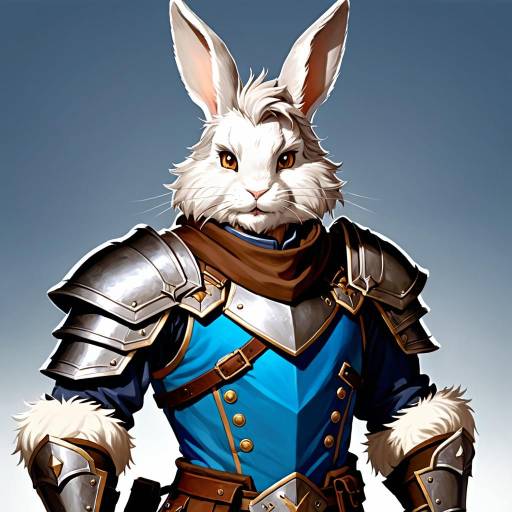 Mystical Warrior with Rabbit Features Mystical Warrior with Rabbit Features