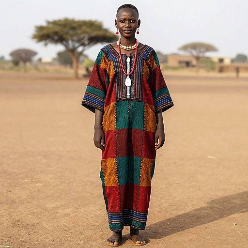 Zulu Woman in Traditional Attire