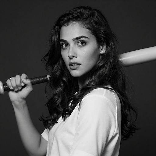 Striking Portrait of a Dark-Haired Woman