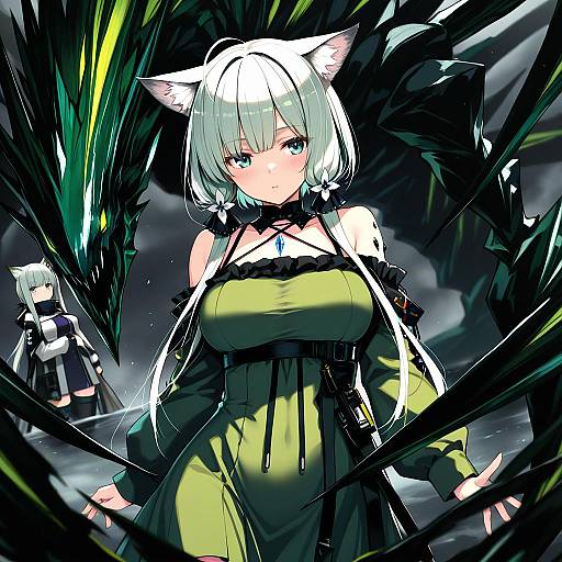 Illustration of Mon3tr (arknights), arknights in the style of Refeia