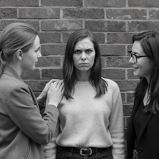 Intense Encounter in Monochrome Portrait