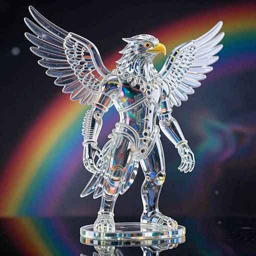 Transparent Karura Eagle with Nebula