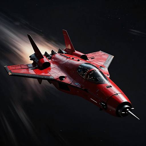 Cyberpunk Silhouette Futuristic Spaceship