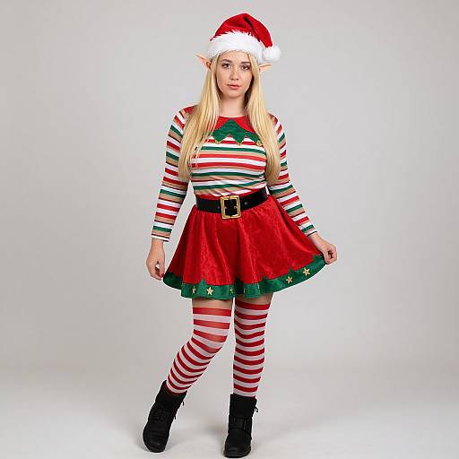 Holiday Elf in Santa Costume