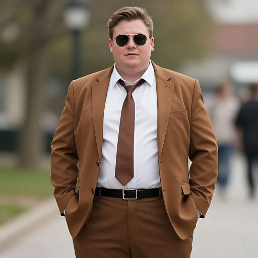 Plus Size Man in Clyde Costume