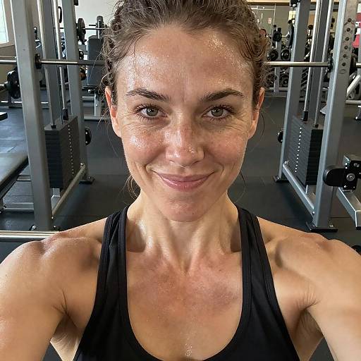 Gritty Gym Selfie of a Strong Woman