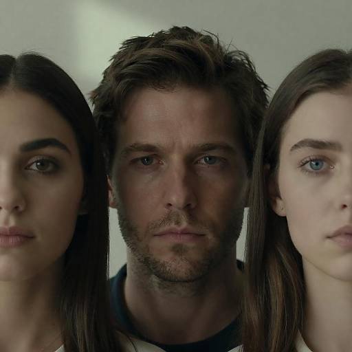 Serious Trio Portrait Close-Up