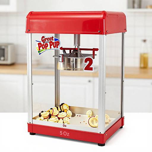 Red Countertop Popcorn Machine