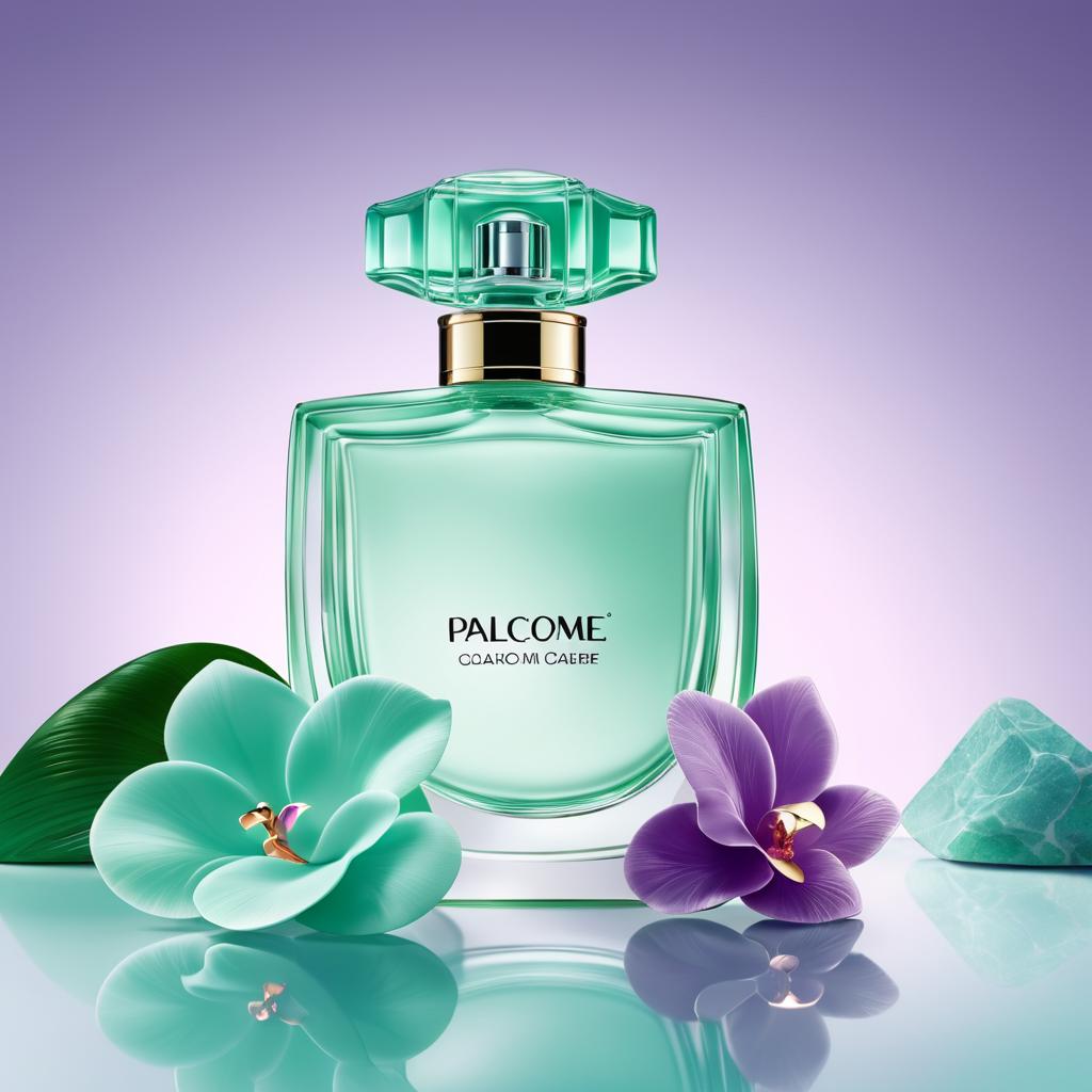 Elegant Lancome Perfume 3D Floral Display