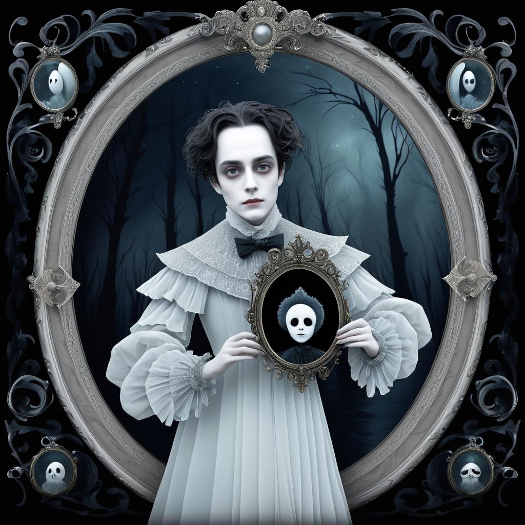 Whimsical Victorian Ghost Portrait