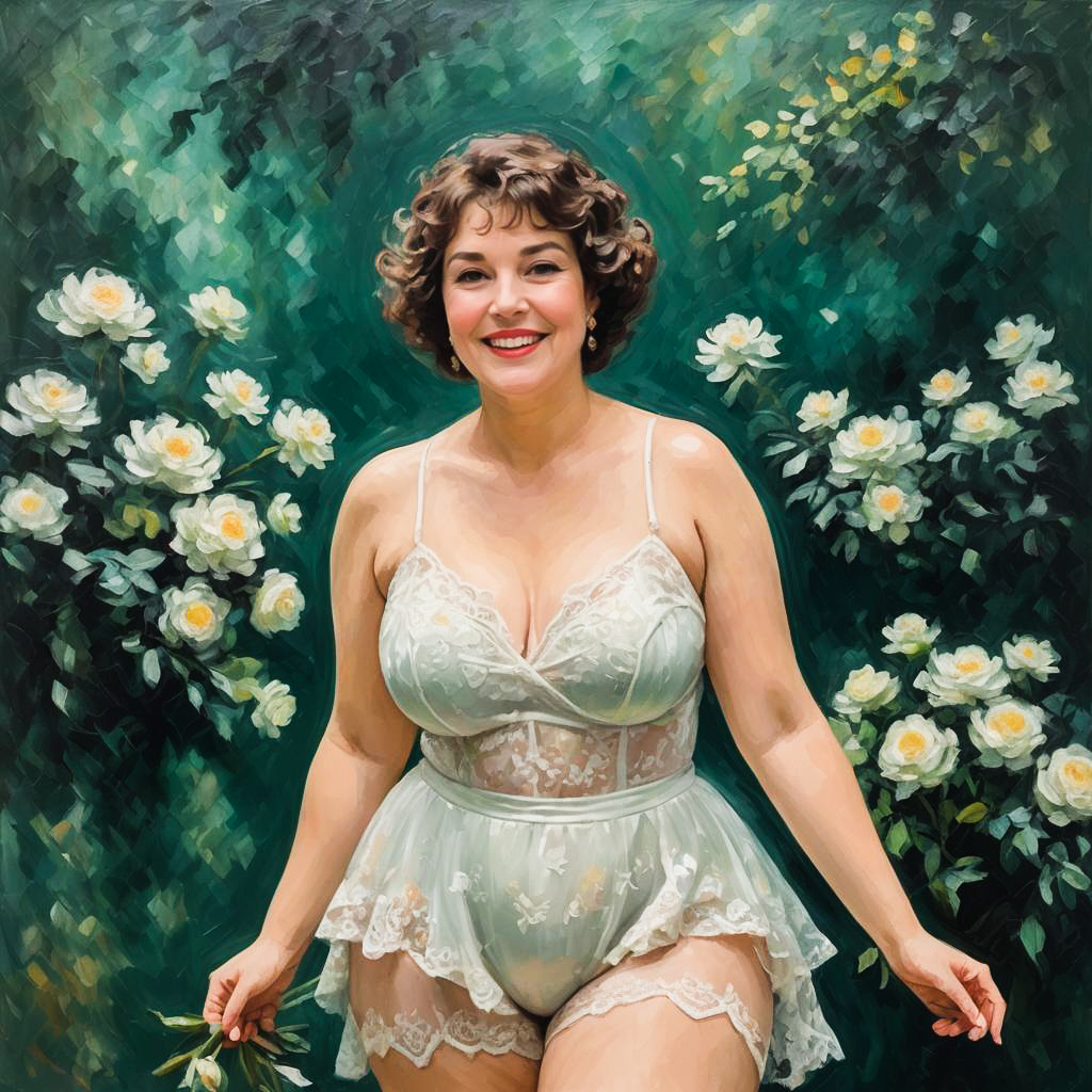 Impressionist Newlywed in Lingerie