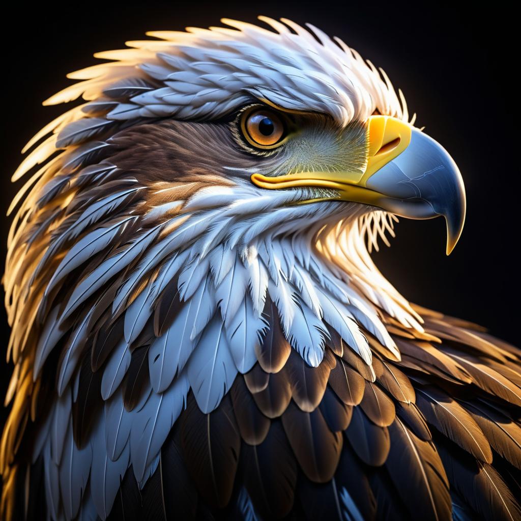 Ultra-Realistic Eagle in Candlelight