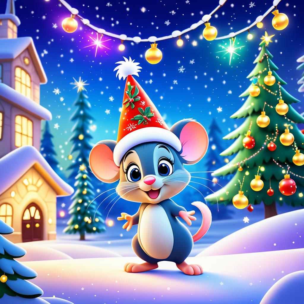 Festive New Year's Disney Mouse Card