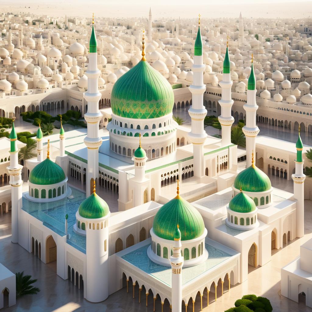 Stunning Bird's Eye View of Medina Mosque