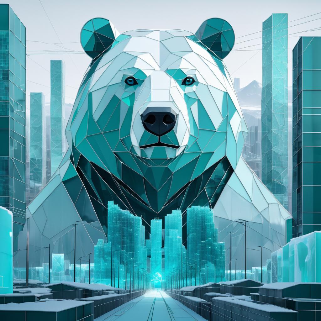 Dystopian Portrait of a Glacial Bear