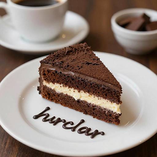 Close-up Chocolate Layer Cake Slice