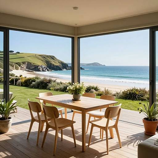 Cozy Coastal Seating with Scenic Views