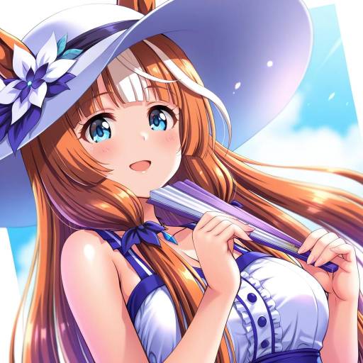 Illustration of Akikawa yayoi (umamusume), umamusume in the style of Kamogawa tanuki