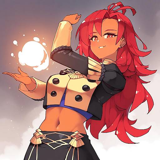 Illustration of Hapi (fire emblem), fire emblem in the style of Rtil